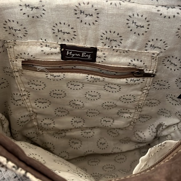 Myra Bag Flapover Cowhide Backpack - Picture 6 of 8